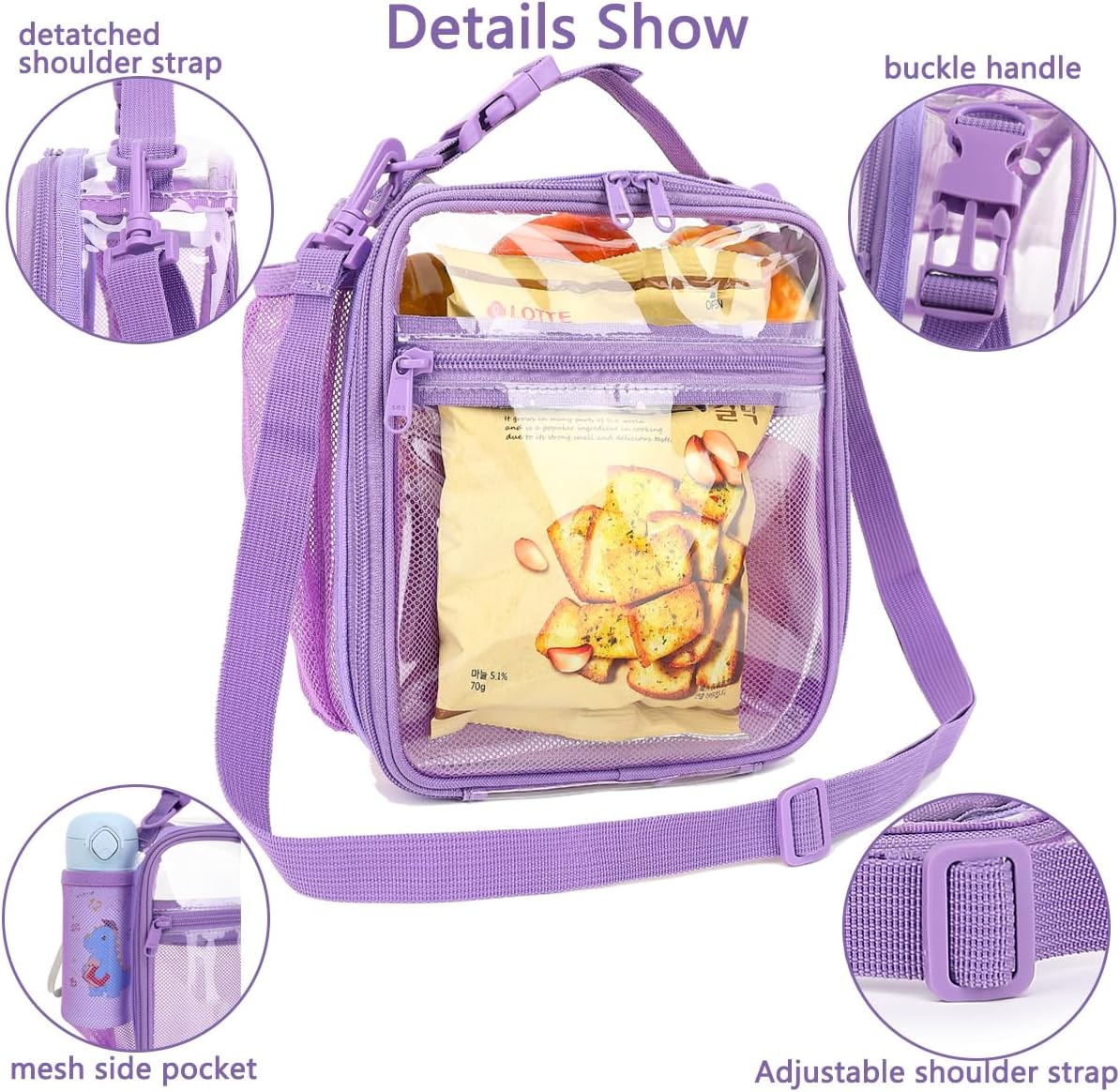 FlowFly Kids Lunch box Insulated Soft Bag Mini Cooler Back to School Thermal Meal Tote Kit for