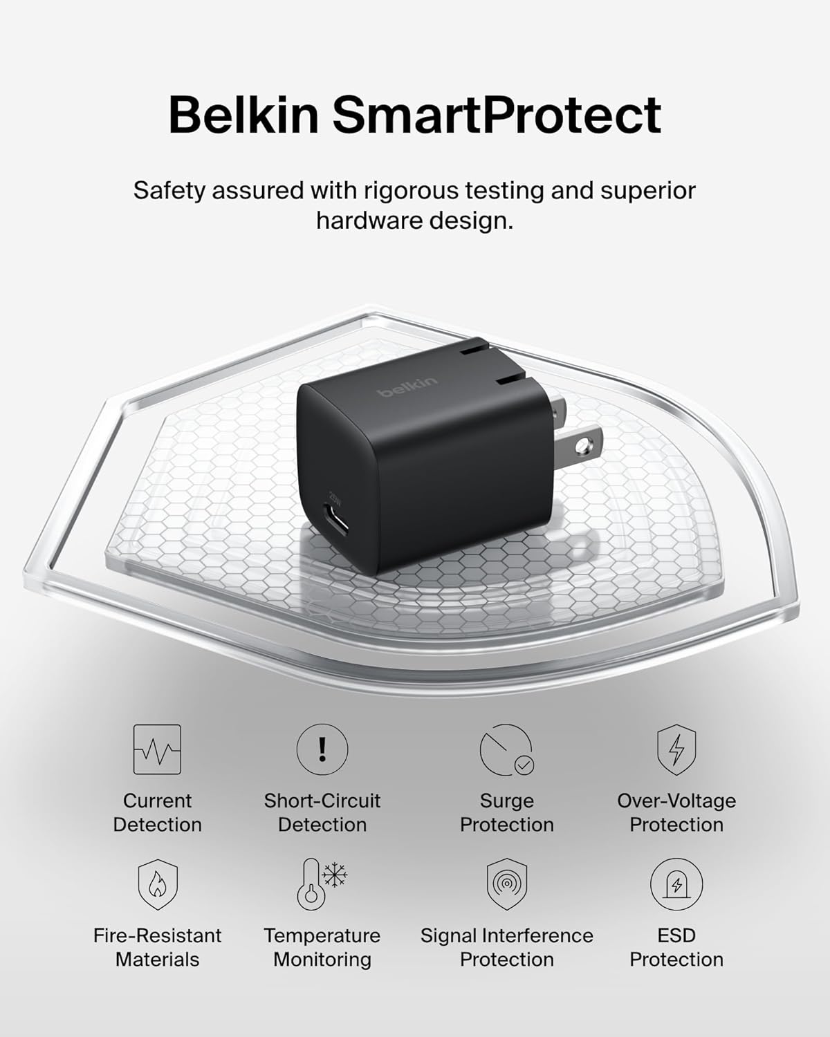Belkin USB C Charger Block 25W (2 Pack) – PD3.0 PPS Super Fast Charging - Samsung Galaxy S25, S24, Apple iPhone 17, Air, Pro, Pro Max, AirPods, Apple Watch, Google Pixel 10, Nintendo Switch - Black