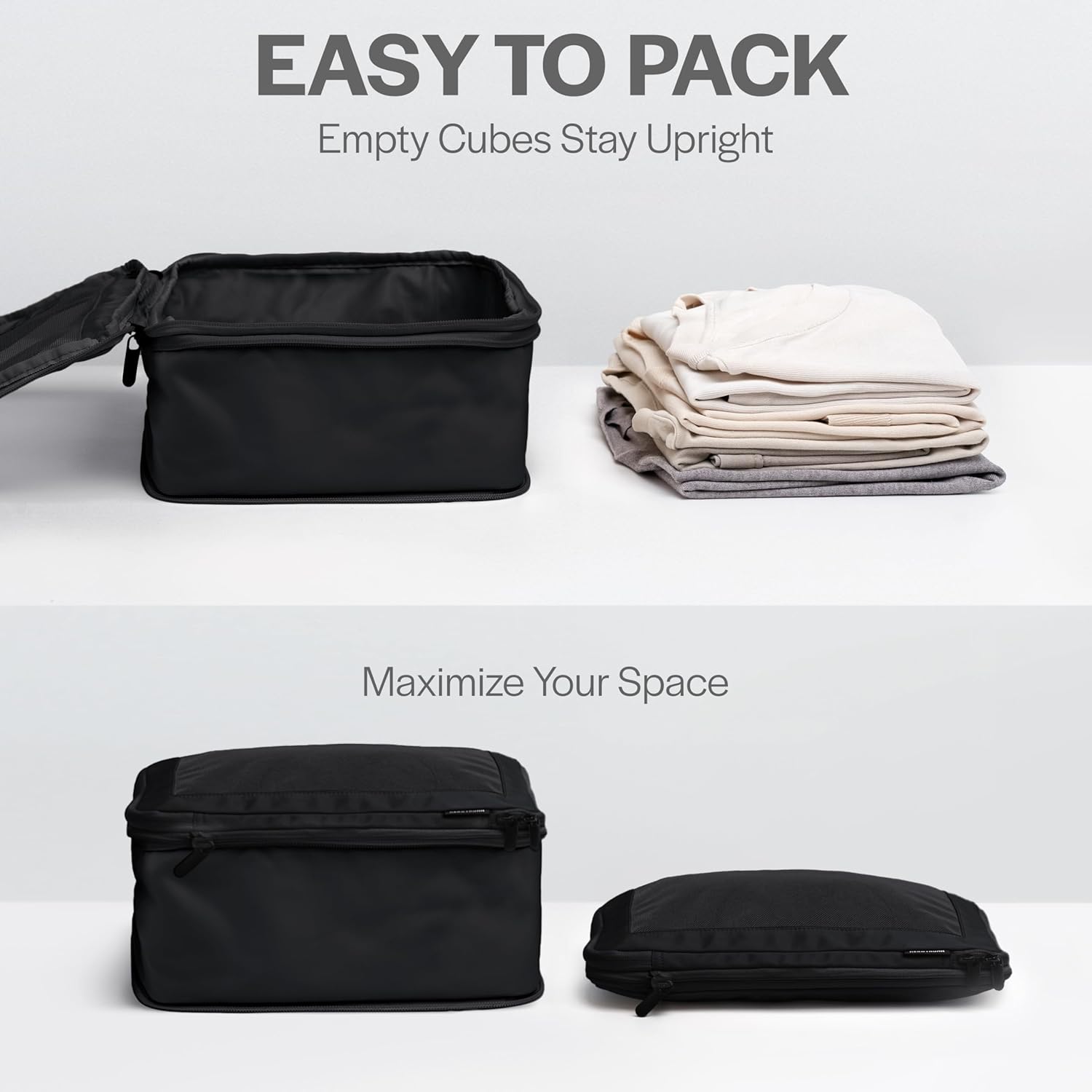 Aerotrunk Compression Packing Cubes for Travel - Luggage Organizer Bags - Double Zipper Packing