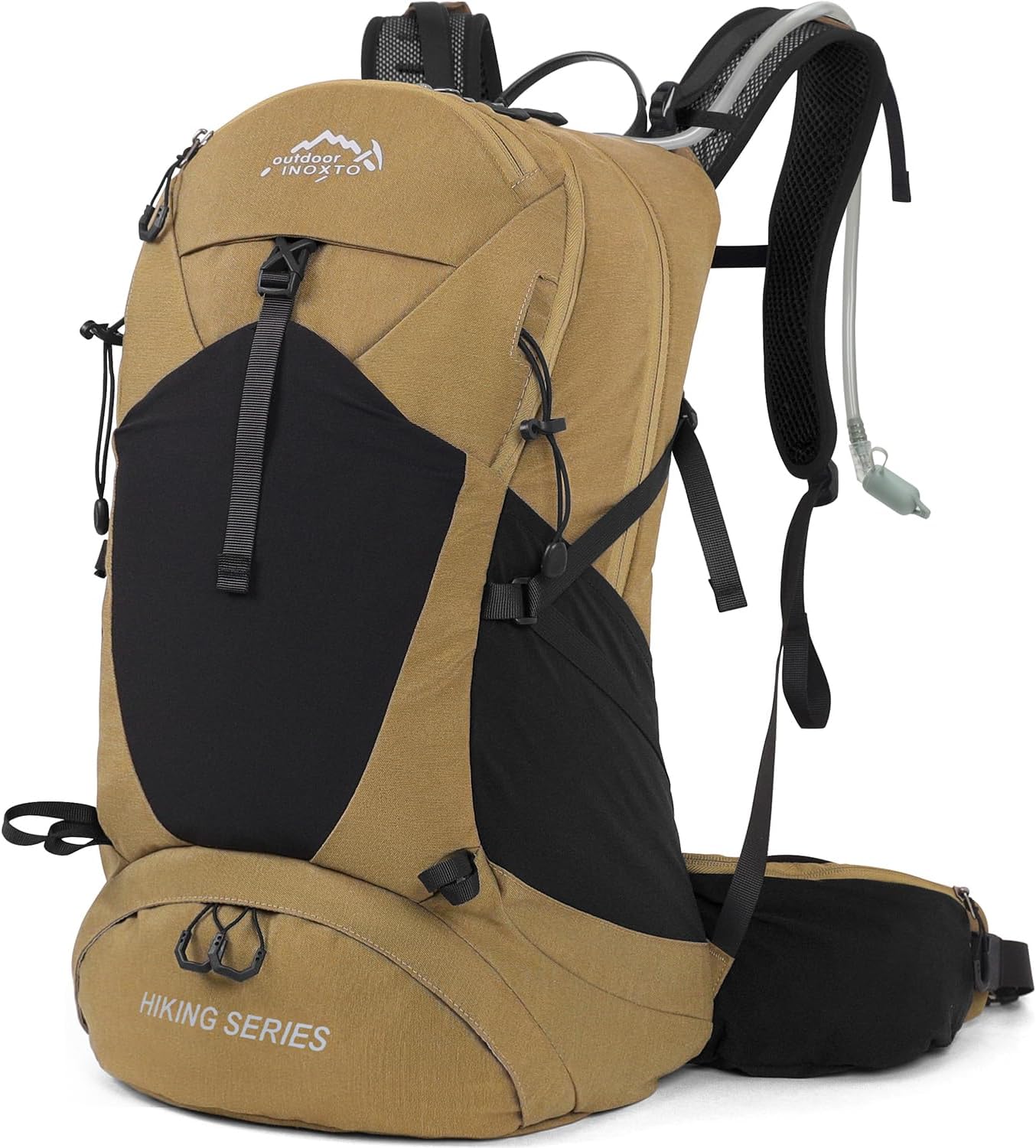 Hiking Backpack, Waterproof Hiking Daypack with 3L Water Bladder and Rain Cover, Lightweight Travel