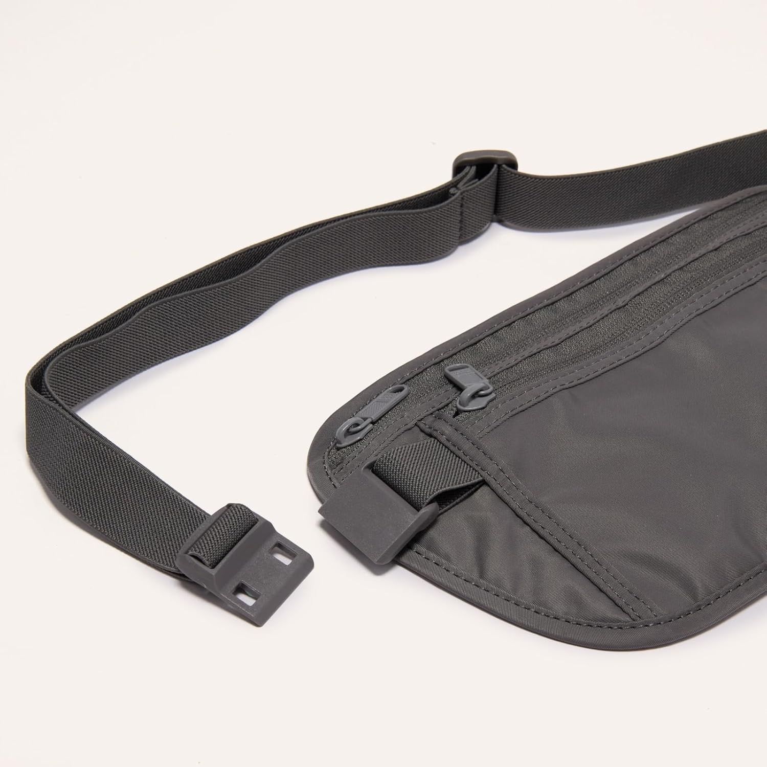 Pander RFID Blocking Travel Money Belt – Hidden Waist Pouch for Passport, Cash, Cards, Slim Belt