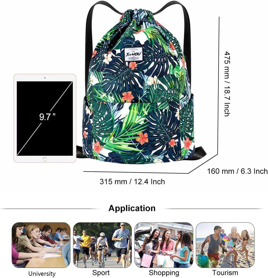XEYOU Drawstring Sports Backpack Lightweight Gym Yoga Sackpack Shoulder Rucksack Casual Outdoor Daypack for Women and Men