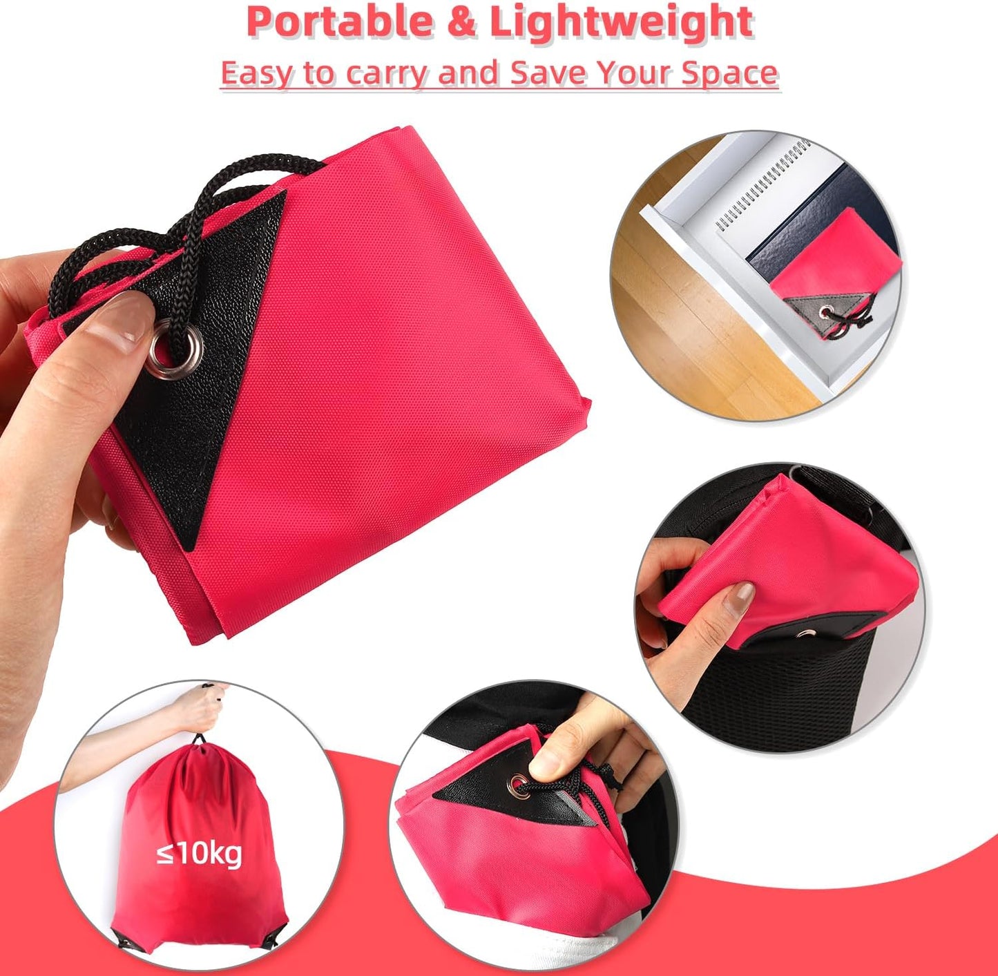 GoodtoU Drawstring Backpacks, Nylon Backpack Cinch Sack Drawstring Gym Bag for Sport, Traveling, Team (20Pcs, Cherry)
