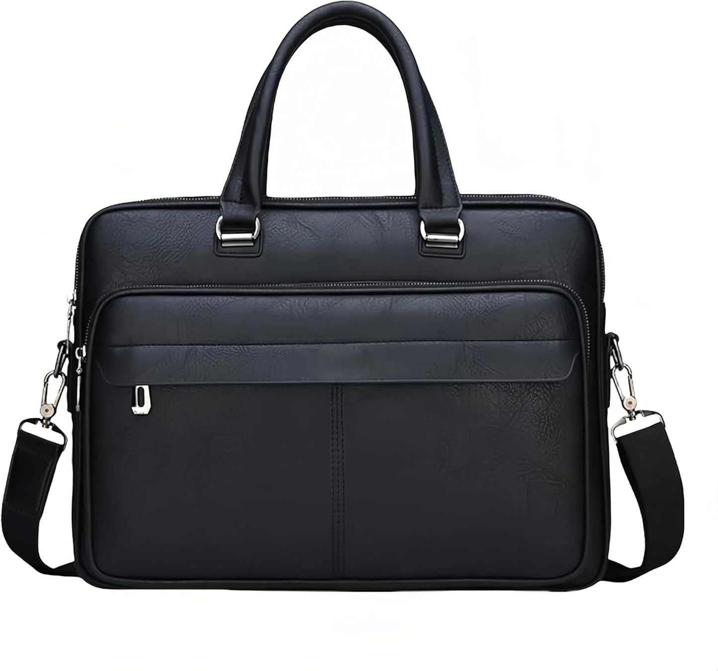 Vintage Leather Laptop Briefcase, 16 Inch Messenger Bag, Crossbody Shoulder Computer Satchel for Men Office Computer Bag