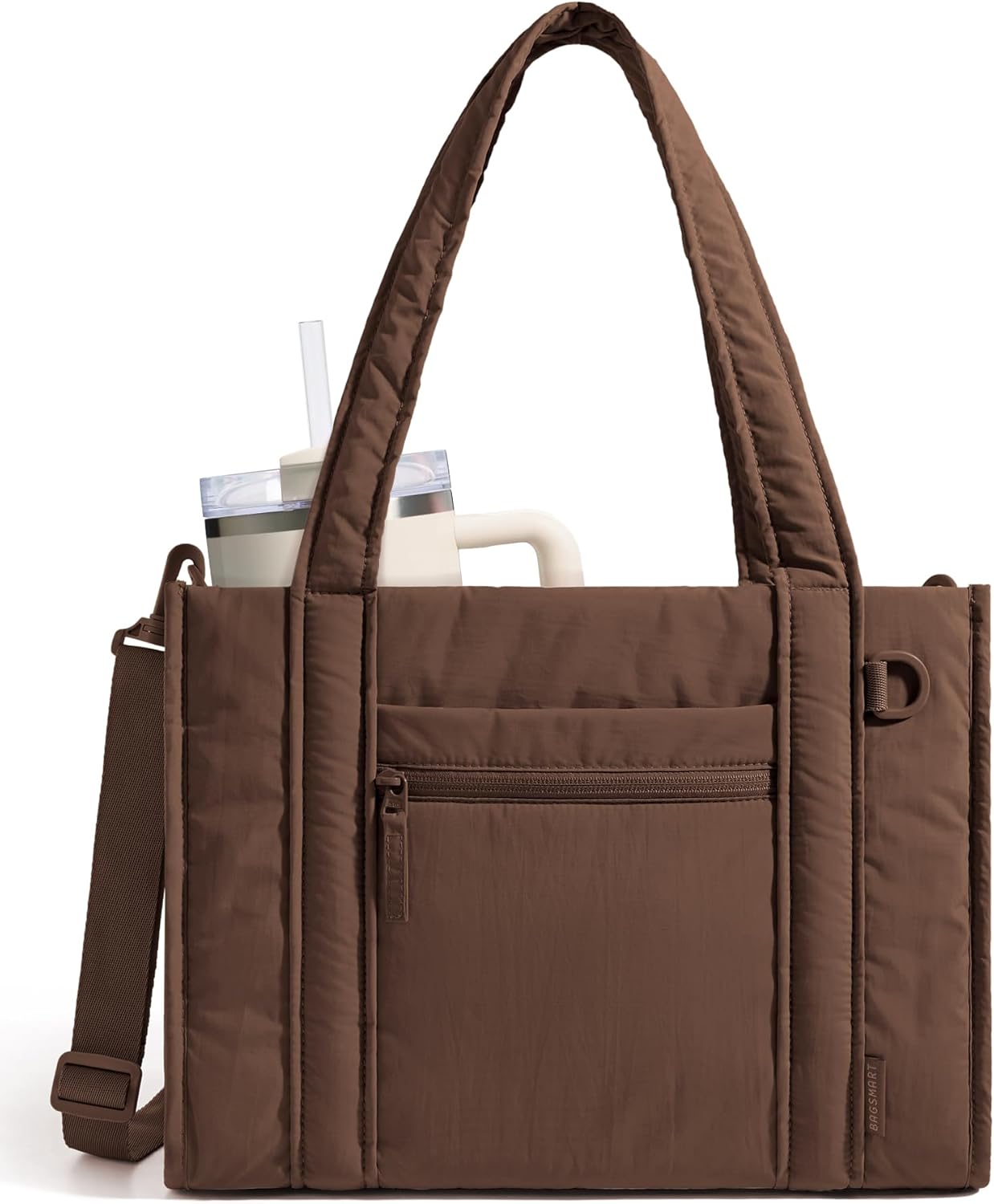 BAGSMART Small Tote Bag for Women, Crossbody Bag with Zipper, Crush Bow Purses for Travel Work College