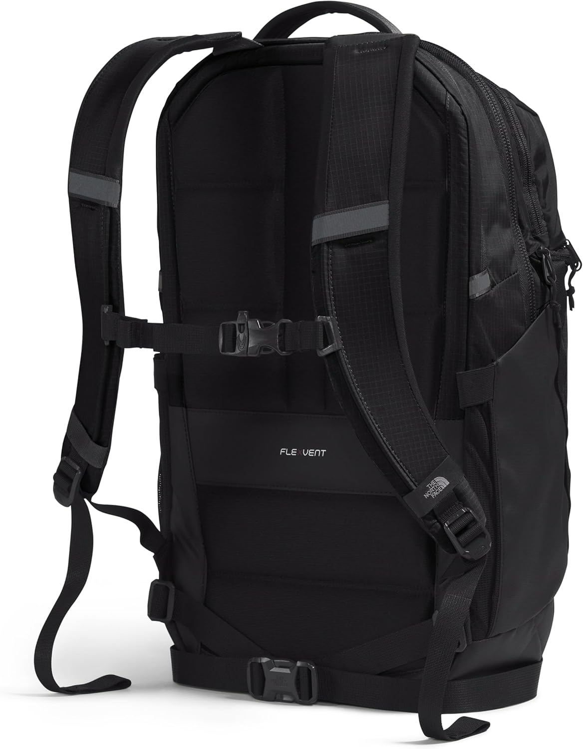 The North Face Surge Commuter Laptop Backpack | Daypack with Water Repellent Finish, 16" Laptop Sleeve, Reflective Details, TNF Black/TNF Black-NPF, One Size