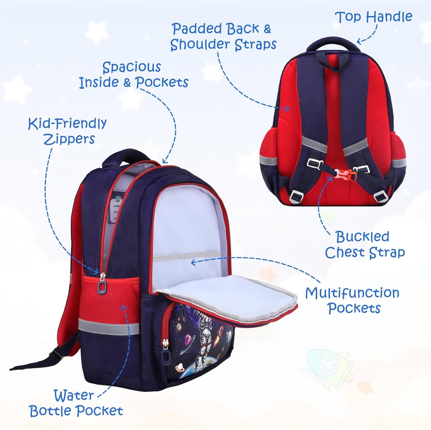 Kids Backpack for Boys Girls Children Bookbags for Preschool Elementary Middle School Lightweight Teen School Bags Backpacks