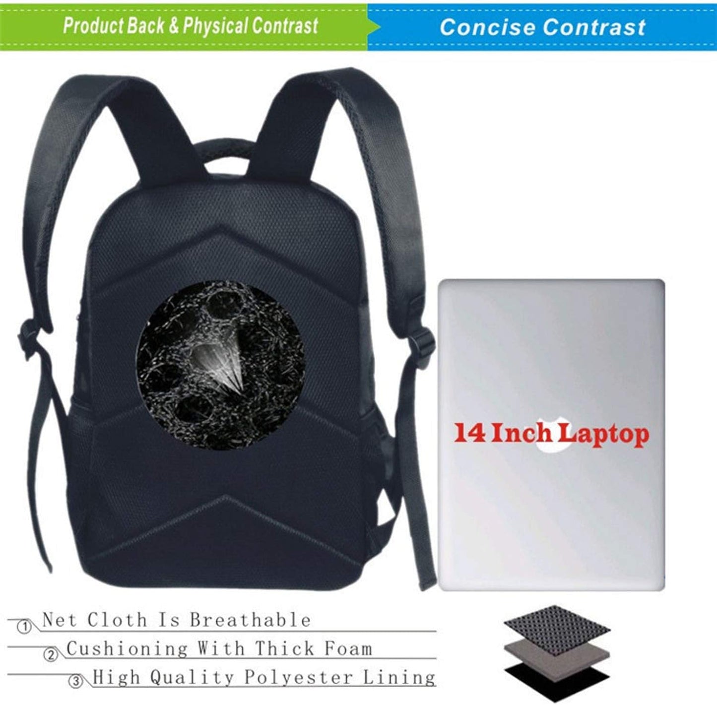 School Backpack Set for Girls Boys 3-in-1 Kids Teens Elementary Middle School Bookbag with Lunch Bag Pencil Case