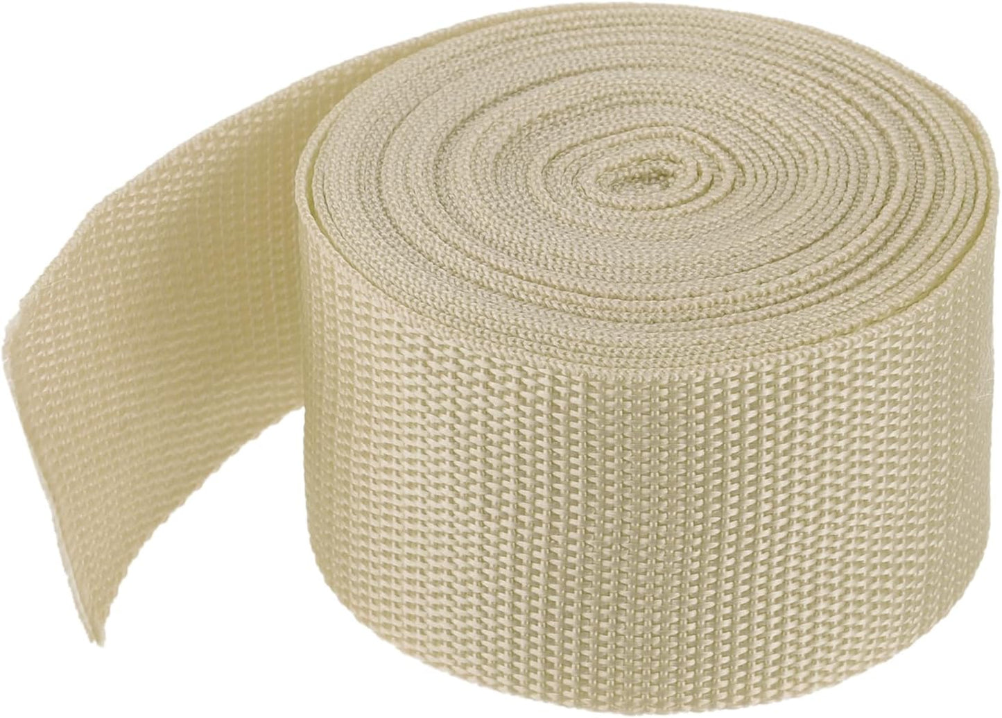 MECCANIXITY Lightweight Polypropylene Webbing Strap 2" 5 Yard Backpack Strapping Band Light Khaki