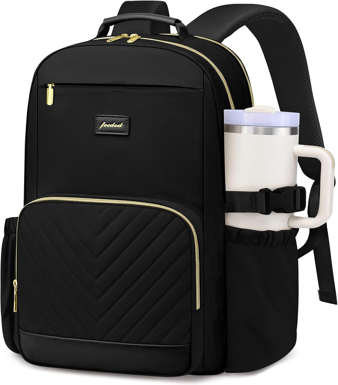 Laptop Backpack for Women Bookbag: 17 inch Work School Backpacks with Pouch Pocket for Large Capacity Cup & USB Charger College Book Bag Travel Business Nurse Teacher Bookbags Anti-theft Back Pack