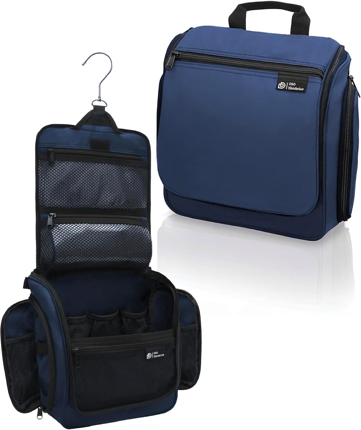 DD D&D Wanderlust D&D Hanging Travel Toiletry Bag for Men and Women – Cosmetics, Makeup and Toiletries Organizer Kit with 10 Compartments