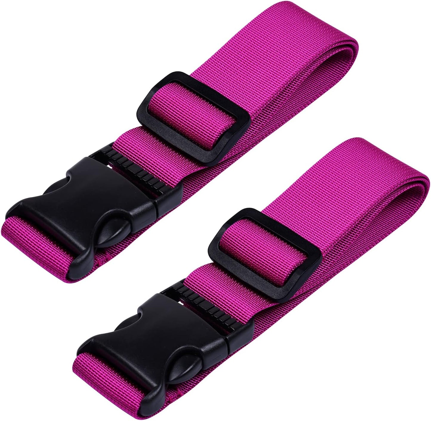 Wisdompro 2 Pcs Add a Bag Luggage Strap, Heavy Duty Adjustable Suitcase Belt Travel Attachment Travel Accessories for Connecting Your Luggage - Purple, 31 Inch