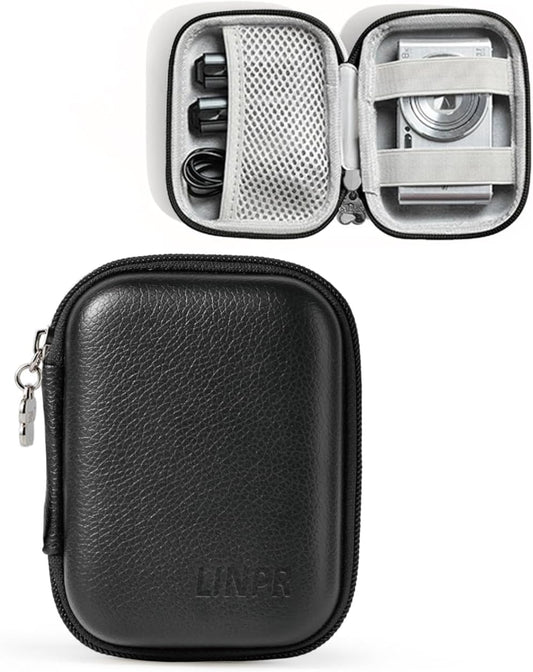 Digital Camera Case for CAMKORY, KODAK PIXPRO FZ45/FZ55, Canon IXUS 285 HS, Lecran, Small Travel Compact Camera Holder with Mesh Pocket for Accessories SD Card (Black)