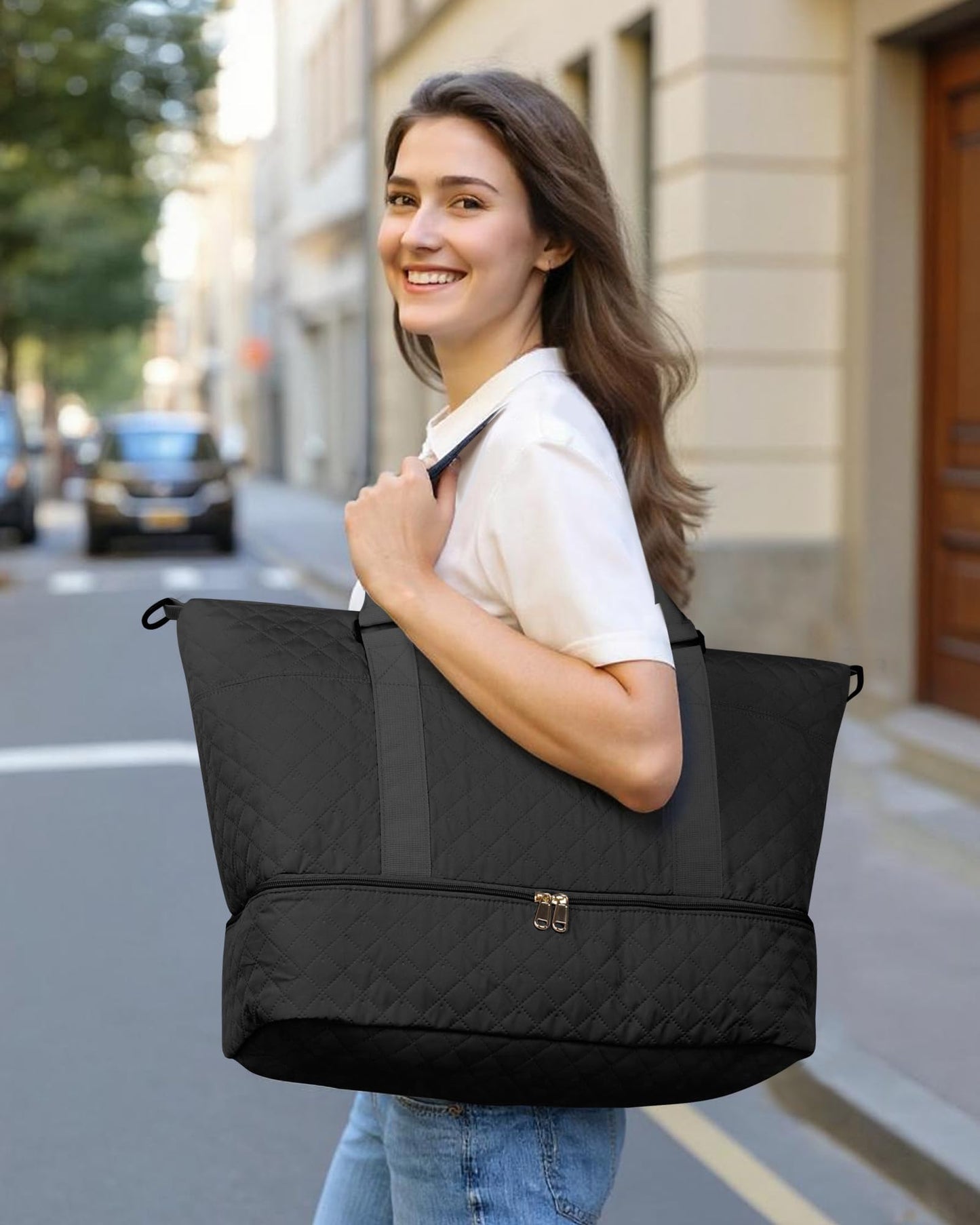 HOTOR Travel Duffel Bag - Weekender Bags for Women, Carry On Gym Tote Bags
