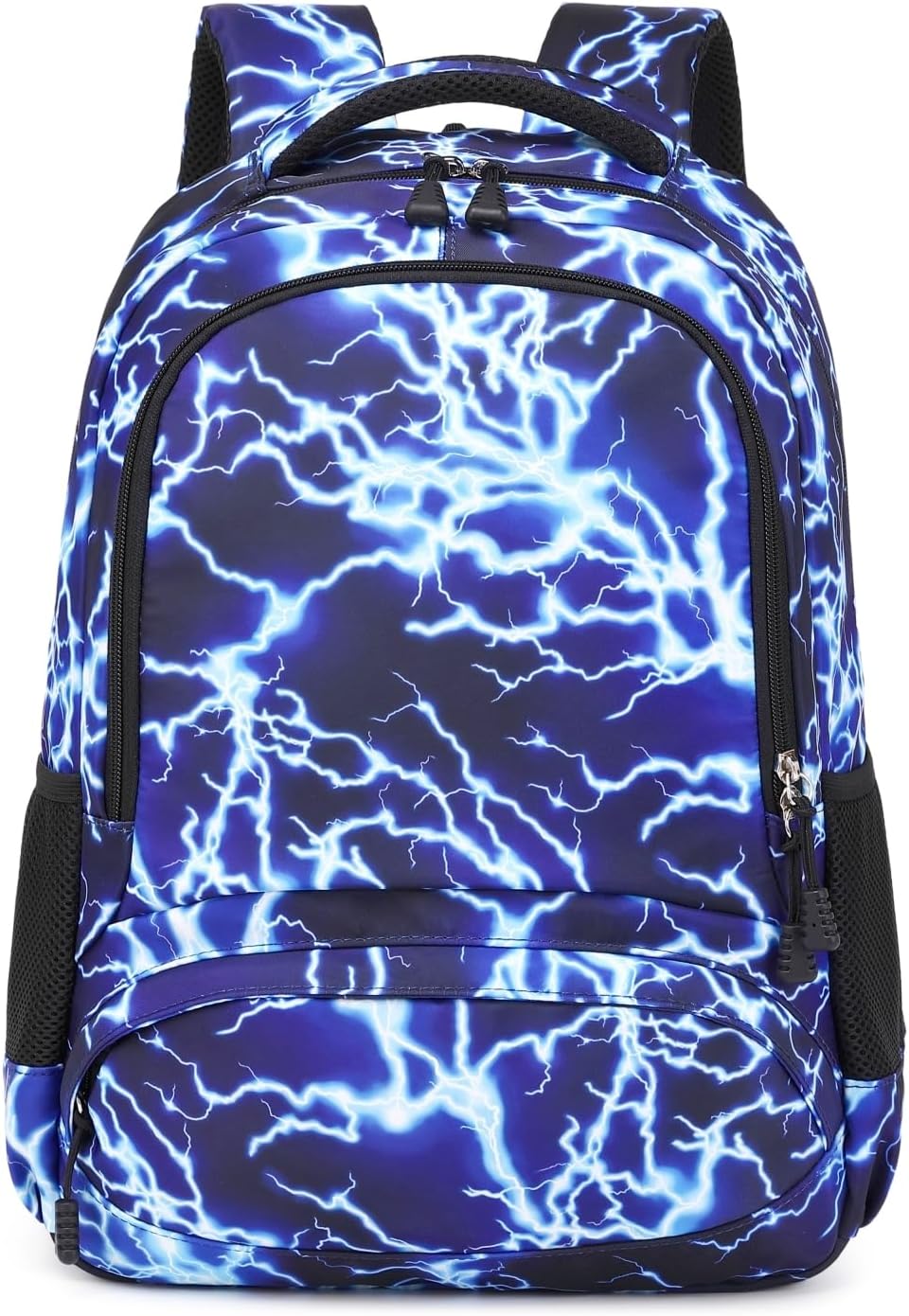 Boys Backpack for Elementary Kids Bookbag Middle School Bags Heavy Duty Soccer Laptop Durable Waterproof 18 In (5-Blue Lightning)