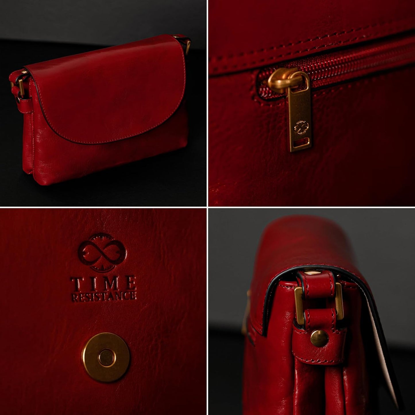 Time Resistance Leather Cross Body Bag for Women - Handbag - Shoulder Bag - Messenger - Purse