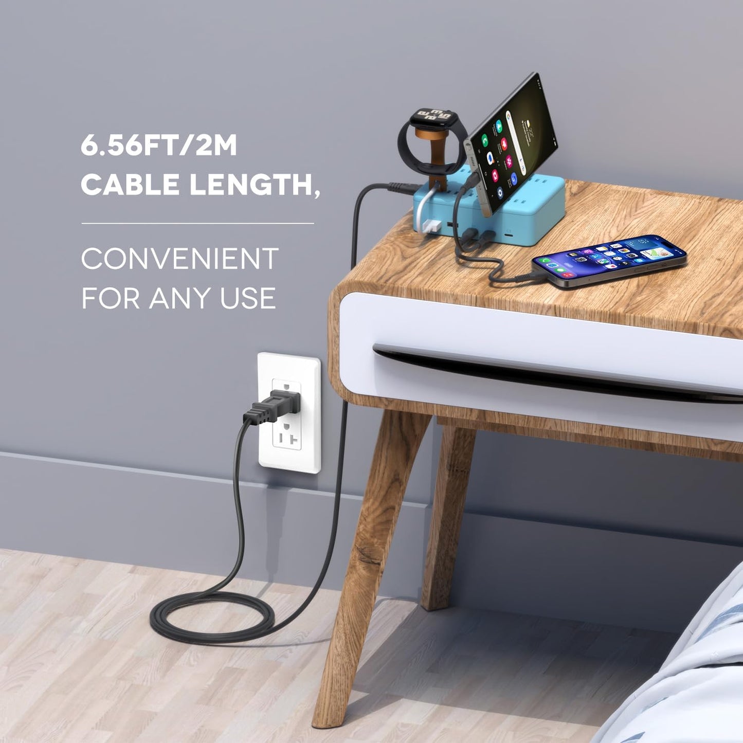 KFD 70W 65W 45W GaN Charging Station for Multiple Devices 5-Port USB C Charger for 40W iPhone 17 Samsung S25 iPad Nintendo Switch 2 Charging Dock Organizer Fit Living Room/Kitchen/Bedroom/Nightstand