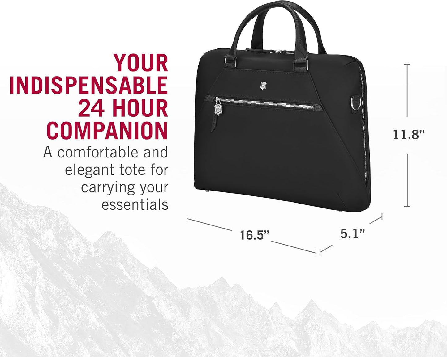 Victorinox Victoria Signature Briefcase - Women's Professional Computer Bag to Hold Laptop & Tablet - Includes Clutch and Detachable Shoulder Strap - 13 Liters, Black