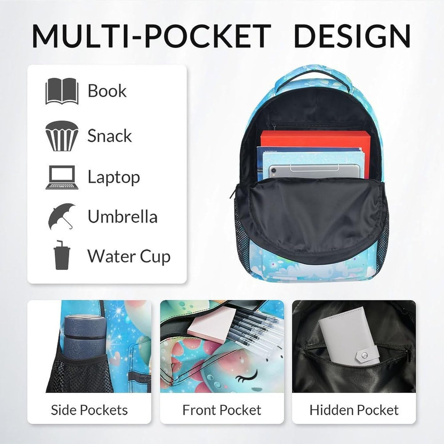 School Bag for Girls - Dinosaur Backpack for Kids Child - Cute Back to School Gifts - 17 Inch Toddler Bookbag Essentials for Elementary Kindergarten