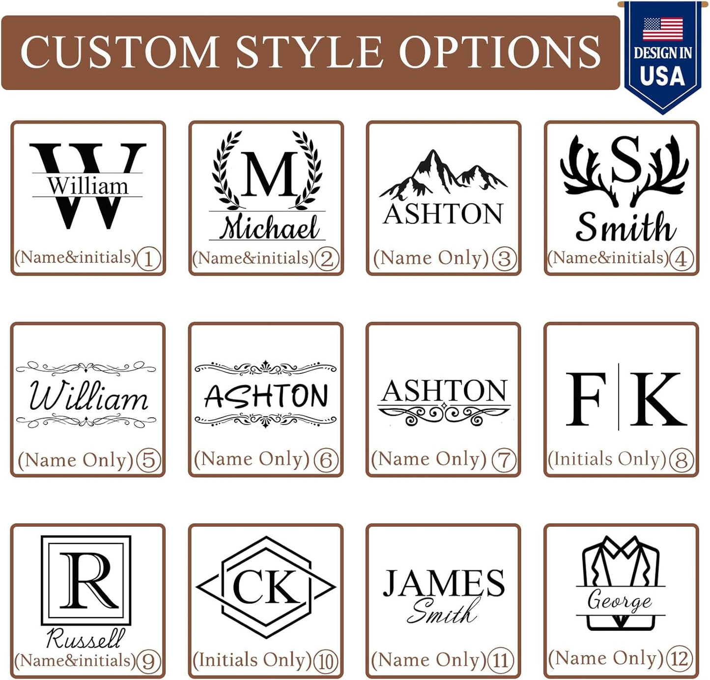 Personalized Leather Toiletry Bag for Men, Engraved Monogrammed Dopp Kit for Men,Travel Pouch,Shaving Bags,Gifts for Birthday,Anniversary,Travel,Dad,Husband,Grandpa,Lover,Groomsmen (STYLE 2)