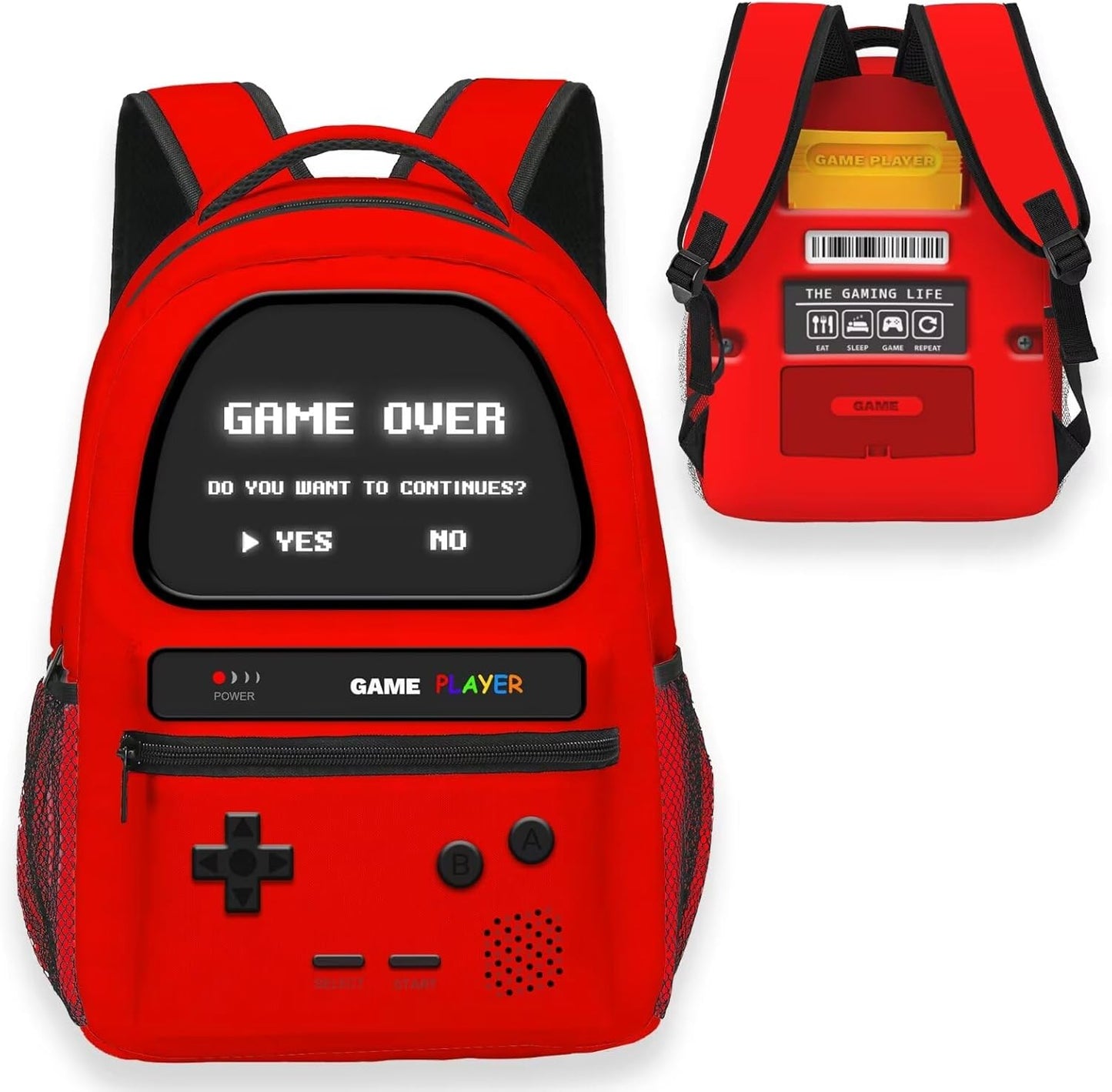 School Backpack for Boys Gamer Boys Backpack for Kids Children Teens Elementary Middle School Students Bookbag Ages 6-18 Video Game Bookbag Travel Back Pack