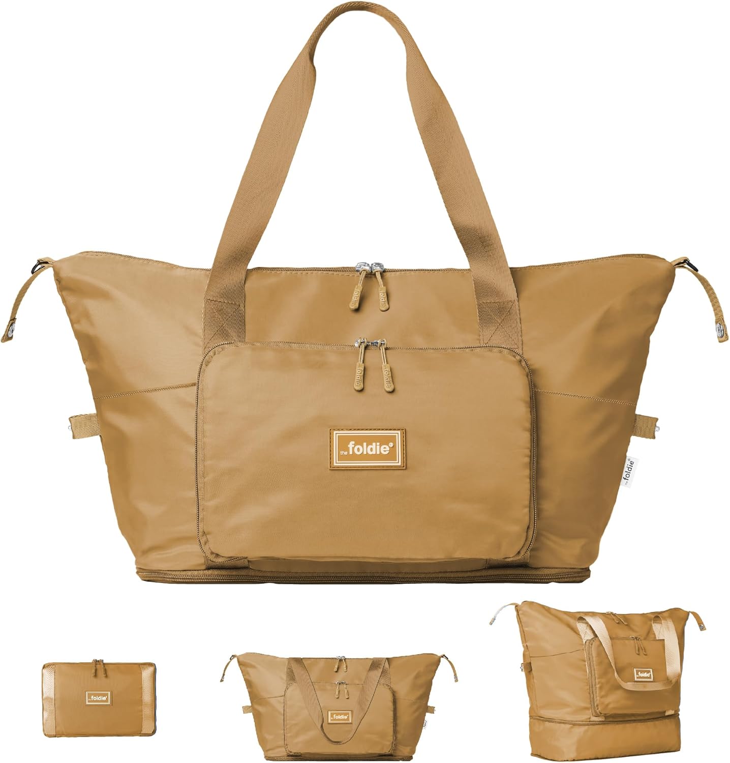 The Foldie Foldable Travel Bag for Women - 40L Weekender Bag with Multiple Pockets - Carry On Expendable Travel Bag