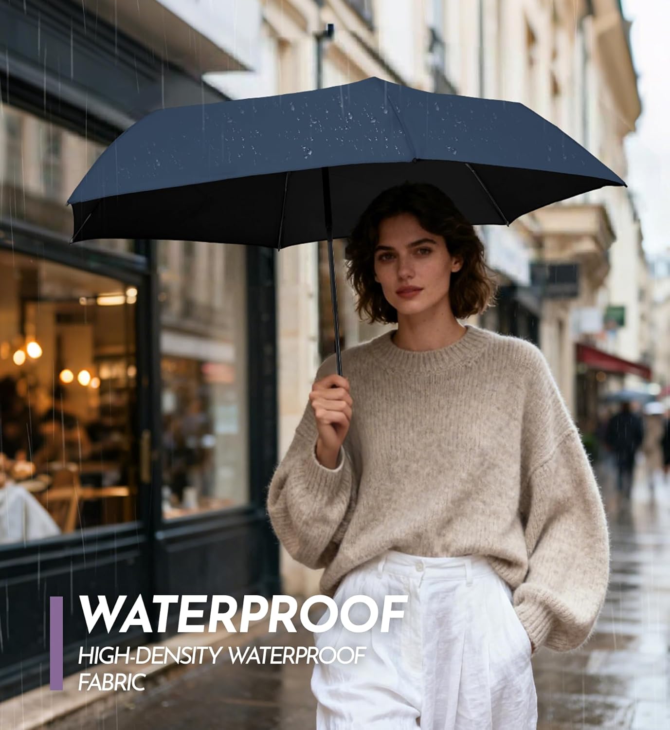 Travel Mini Umbrella Compact Small & Lightweight, UV Rain Protection, Pocket-Sized Folding