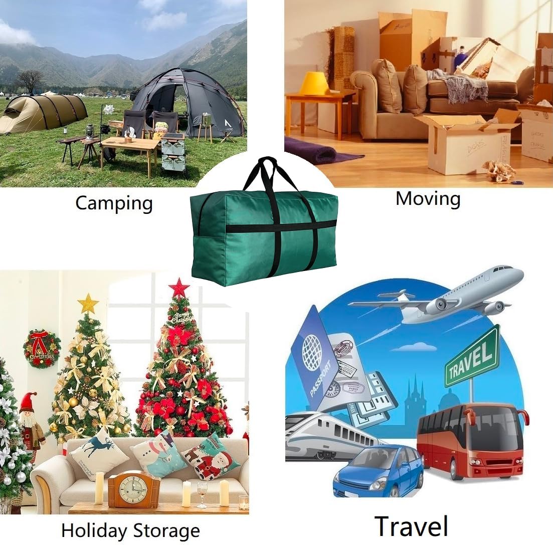 Extra Large Duffle Bag for Travel, Big Foldable Storage Bag - Red