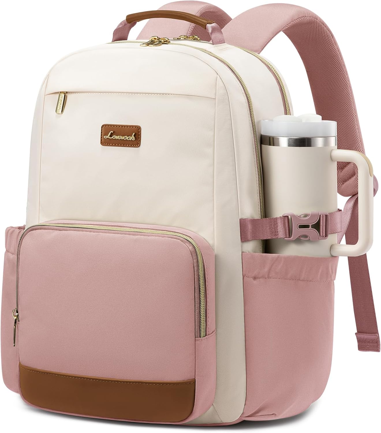 LOVEVOOK Laptop Backpack for Women with Pouch Pocket for Large Capacity Cup,18 Inch Teacher Nurse