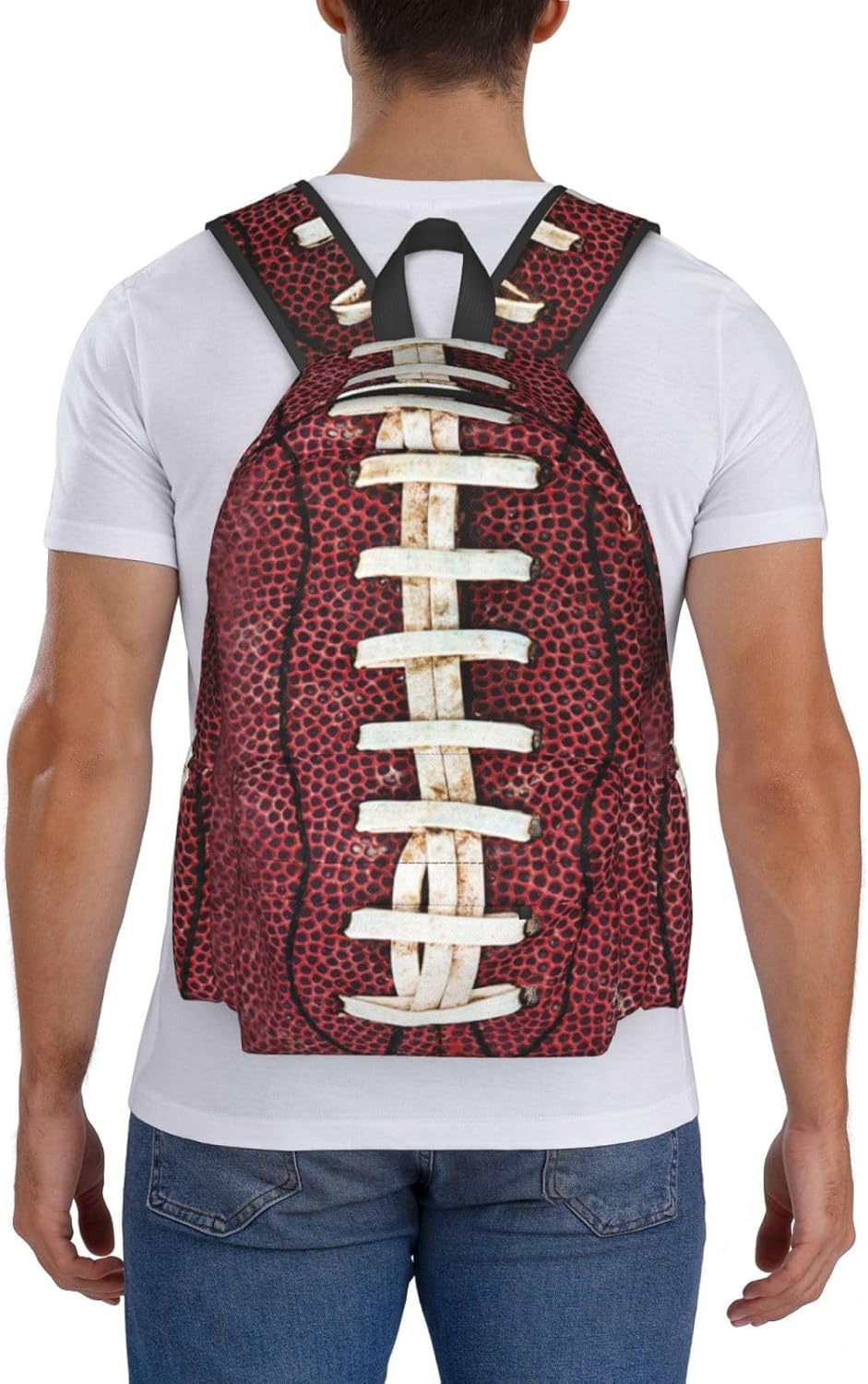Football Backpack School Bag Lightweight Bookbag Laptop Travel Daypack For Kids Girls Boys Teens