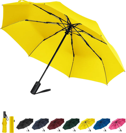 Windproof Travel Umbrella, Automatic Folding Compact Lightweight Umbrella for Women & Men, Durable and Portable, Fits Easily in Purse or Backpack
