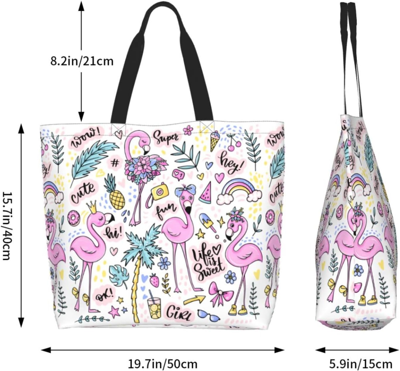 Tote Bag Beach Bag for Women Reusable Grocery Large Shopping Shoulder Bag Travel Handbag