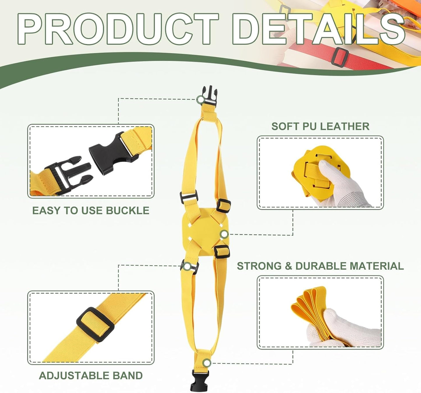 Adjustable Luggage Straps, Suitcase Elastic Strap Bag Bungee with Buckles Travel Accessories - Fitting for(Travel/Add A Bag/Securing Luggage), 27-66 Inch & 2Pcs & Yellow