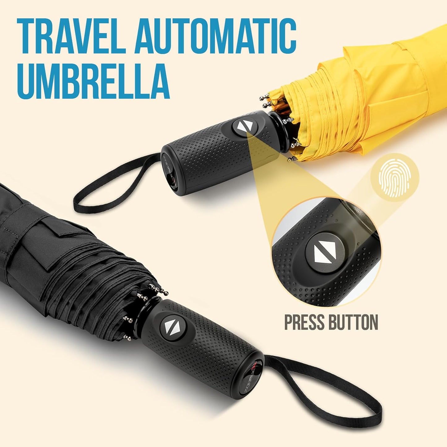 ZOMAKE Compact Golf Umbrella 42/54/62 Inch,Large Golf Umbrellas Windproof Automatic Open Portable Collapsible Travel Umbrella for Men Women