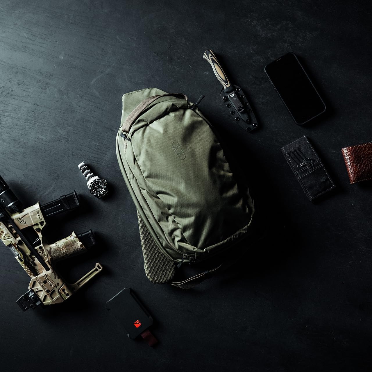 Eberlestock Fade Sling Tactical Crossbody Bag – EDC Backpack with CC Compartment, Hydration Port, Loop Pockets, 573 Cu In