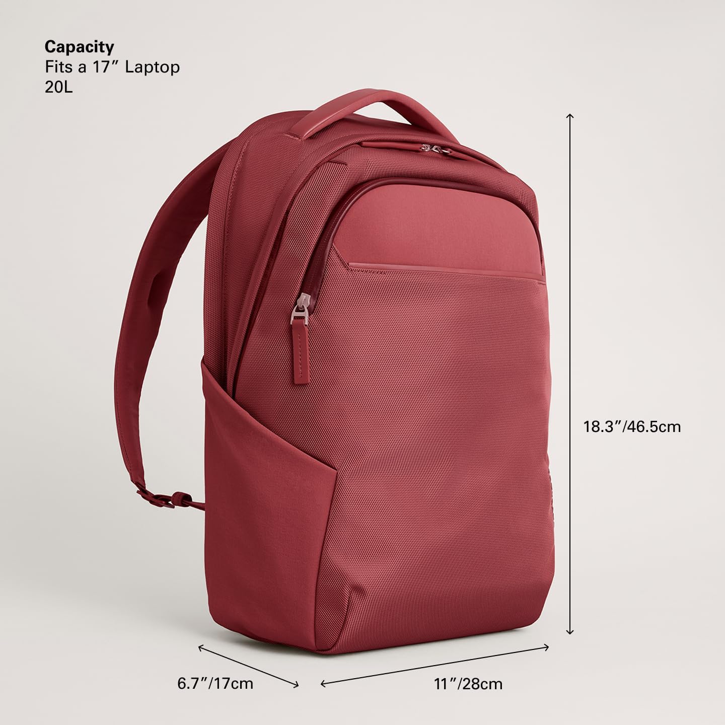 Troubadour Neo Backpack - 22L Lightweight Laptop Backpack - Ergonomic & Water Resistant - Versatile Style for Work and Travel - Rust