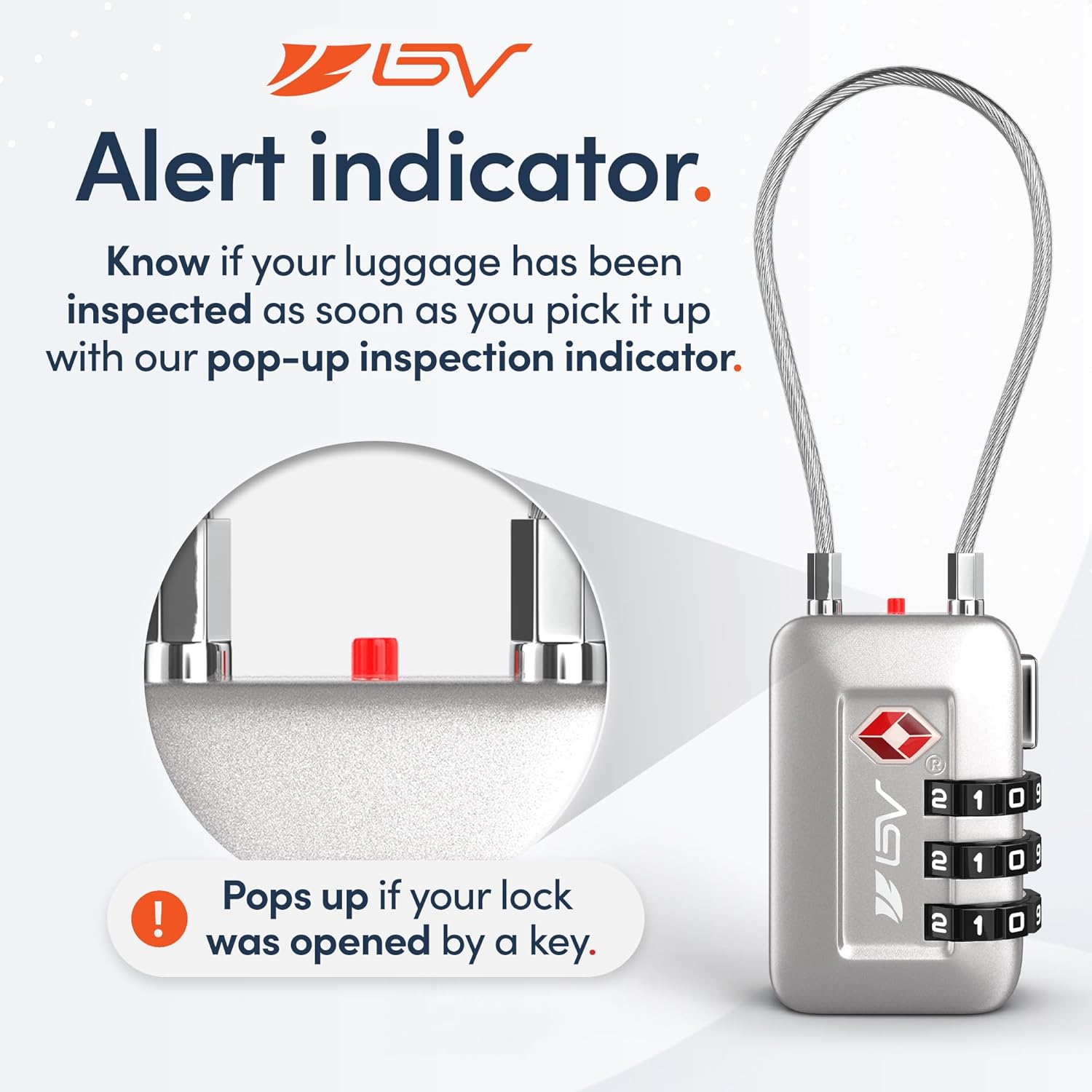 TSA Accepted Luggage Travel Lock, Set-Your-Own Combination Lock for School Gym Locker, Luggage