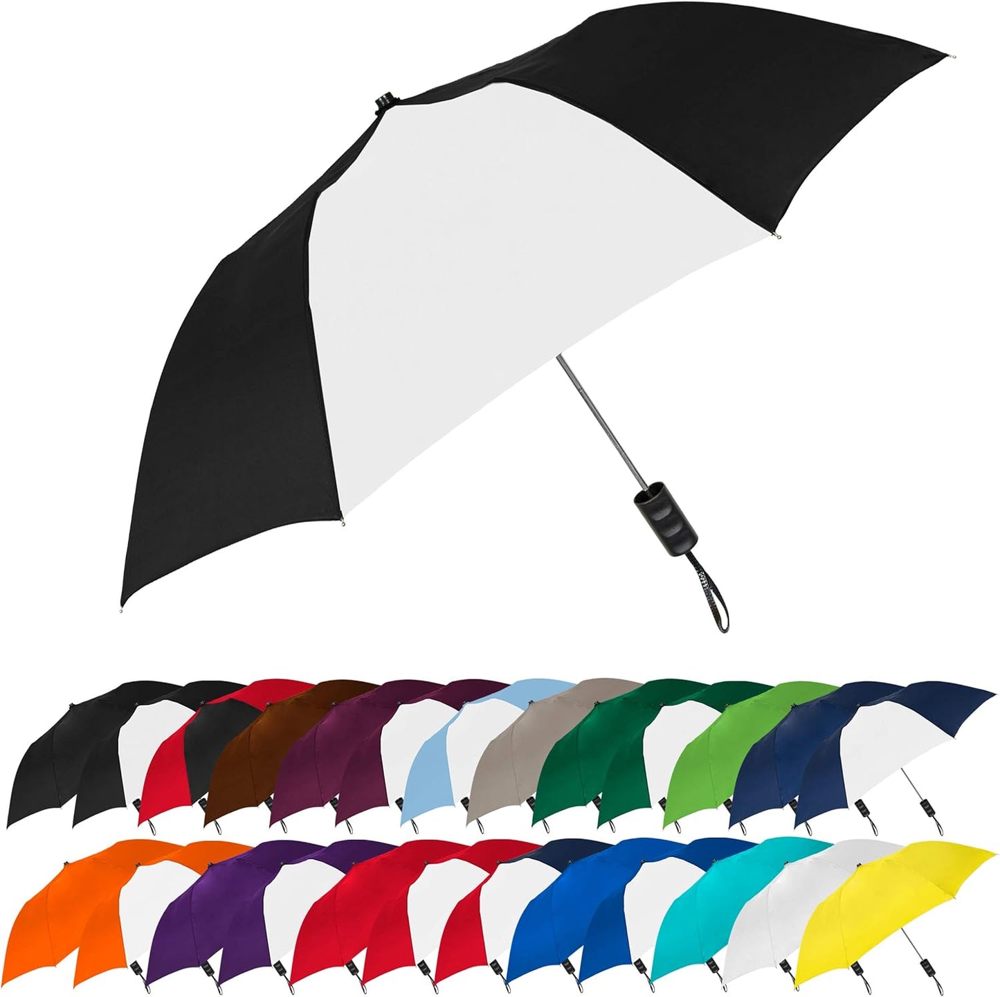 The Spectrum Popular Style 42" Automatic Open Compact Travel Umbrella for Rain, Wind & Sun, Sturdy Lightweight Small Portable Stick Umbrella for Men and Women