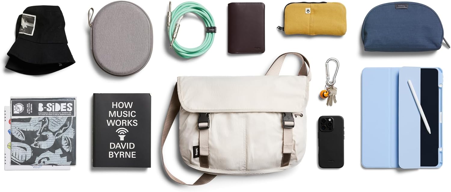 Bellroy Cinch Messenger (12 liter lightweight shoulder bag, water-resistant fabric, effortless