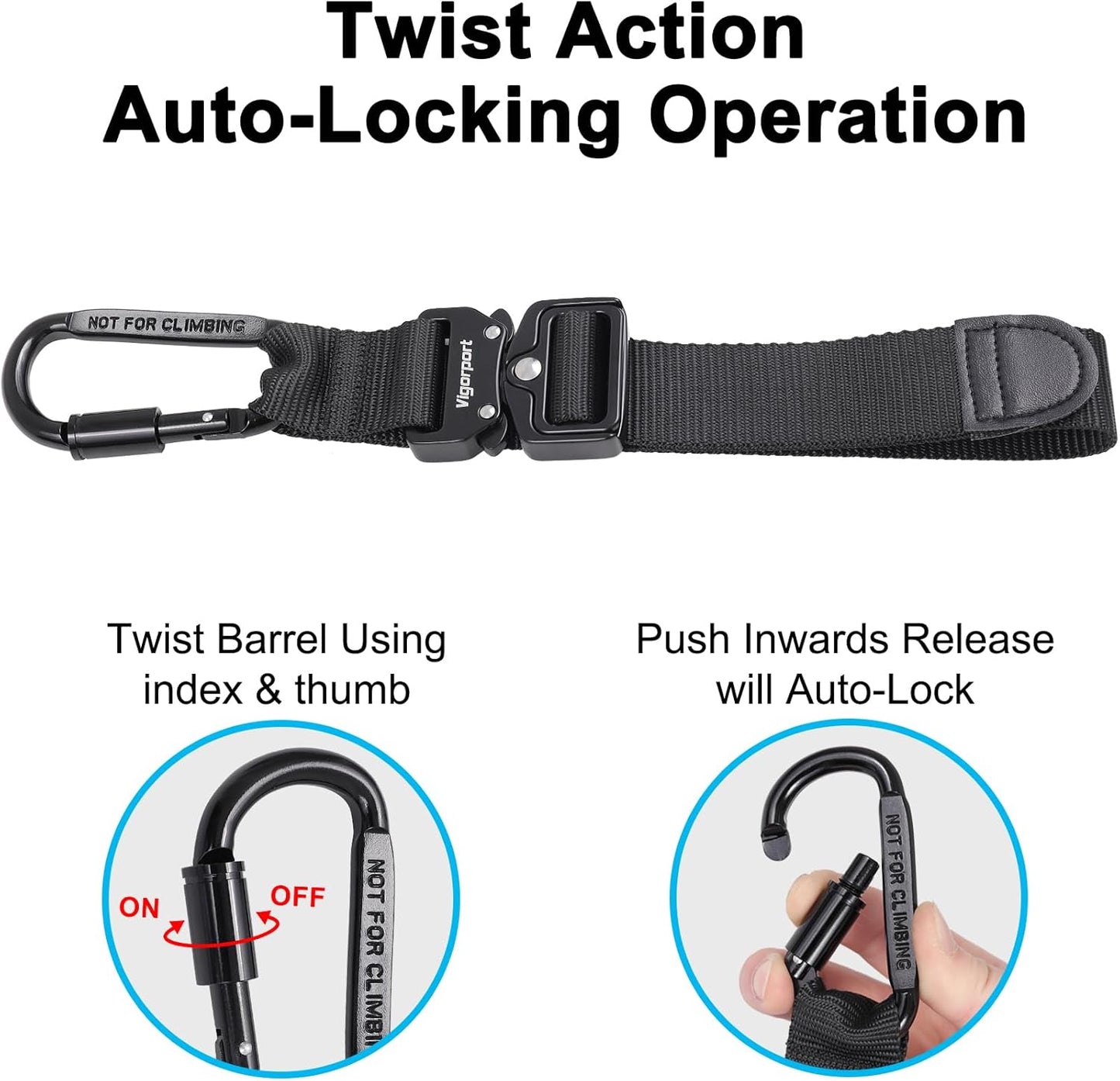 Vigorport Luggage Straps, Straps for Suitcase, Add A Bag Adjustable Luggage Accessories with Carabiner for Connect Your 2 Suitcases, Bag Straps for Luggage