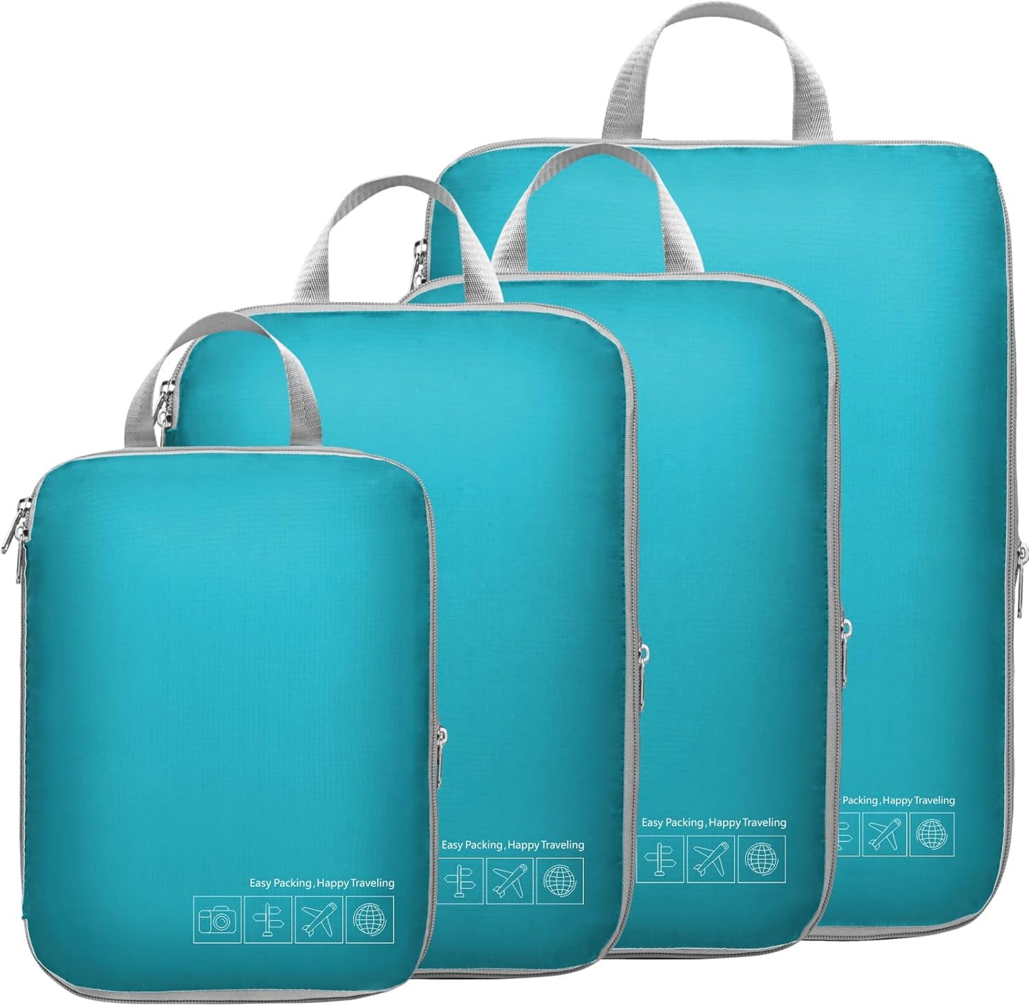 Cambond Compression Packing Cubes for Travel Women - Travel Bags Luggage Organizers Travel Essentials Compression Cubes for Travel Carry on Suitcases Organizer