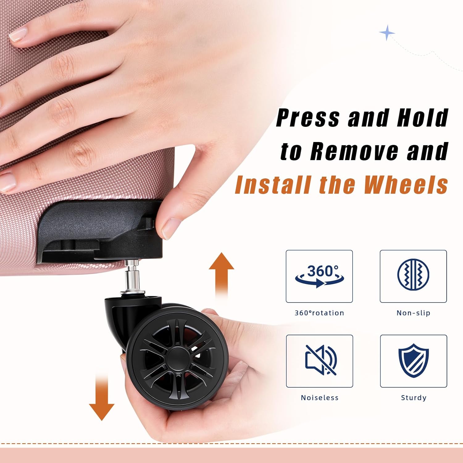 Luggage Sets Suitcase Sets 5 Piece Luggage Sets Suitcase with ABS Hard Shell Lightweight TSA Lock