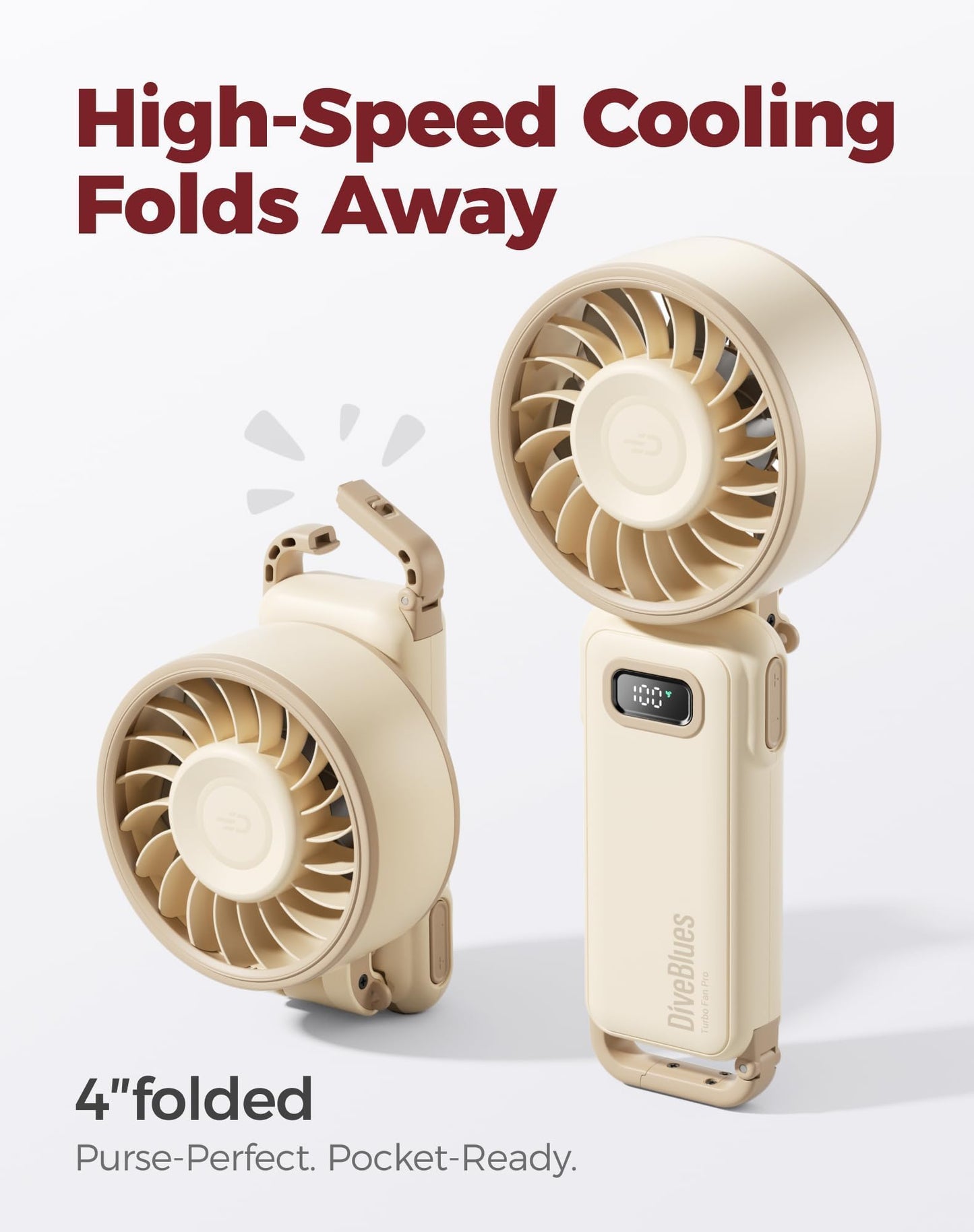 Diveblues Portable Handheld Fan D6036 Cream