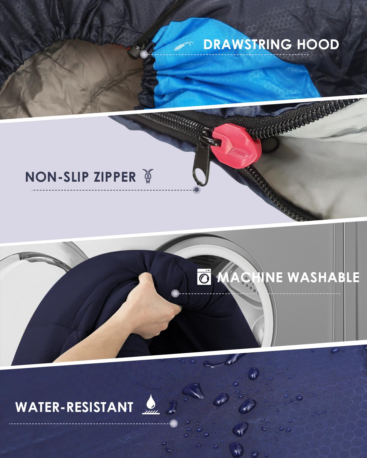 Sleeping Bags for Adults Backpacking Lightweight Waterproof- Cold Weather Sleeping Bag for Girls