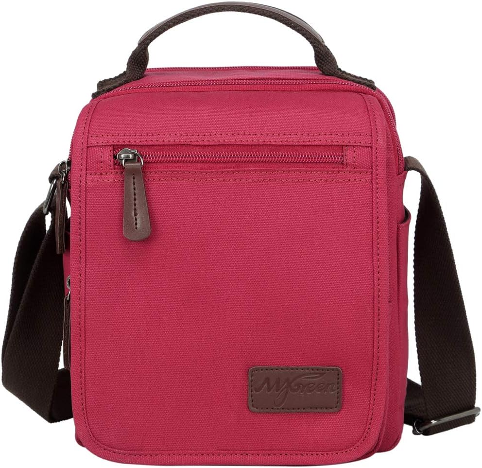 mygreen Small Canvas Crossbody Shoulder Bag Messenger Bag Work Bag