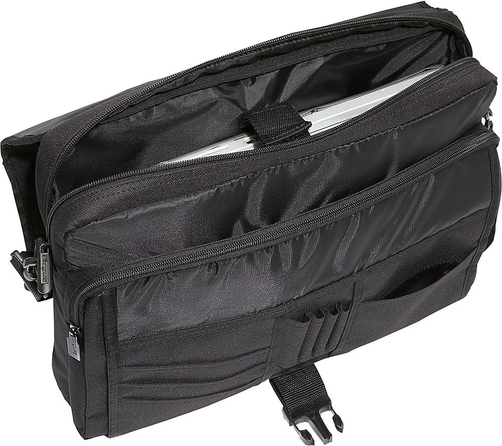 Targus Laptop Carrying Case for 15.6-Inch Laptops Messenger Slim Case for Men and Women, Bags for HP, Microsoft, Dell, Lenovo, Apple, Black (TCM004US)