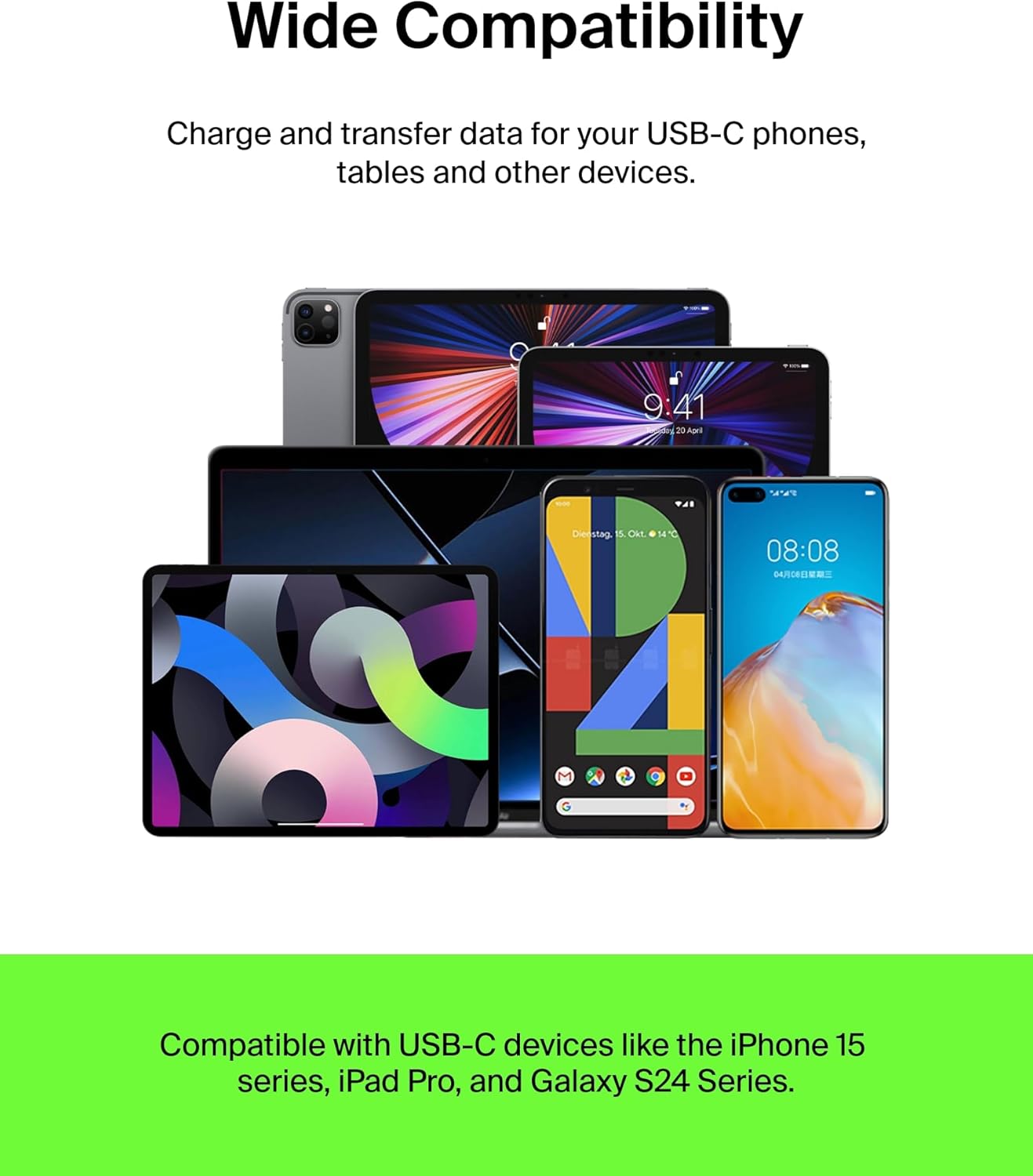 Belkin USB A to USB C Cable, 9.9ft, 15W - Type C Charger, iPhone Charger Cord, Soft, Braided, Flexible for iPhone 16 & 15, Galaxy S25, Pixel 9, iPad Pro, Airpods Pro, Switch & More - Black