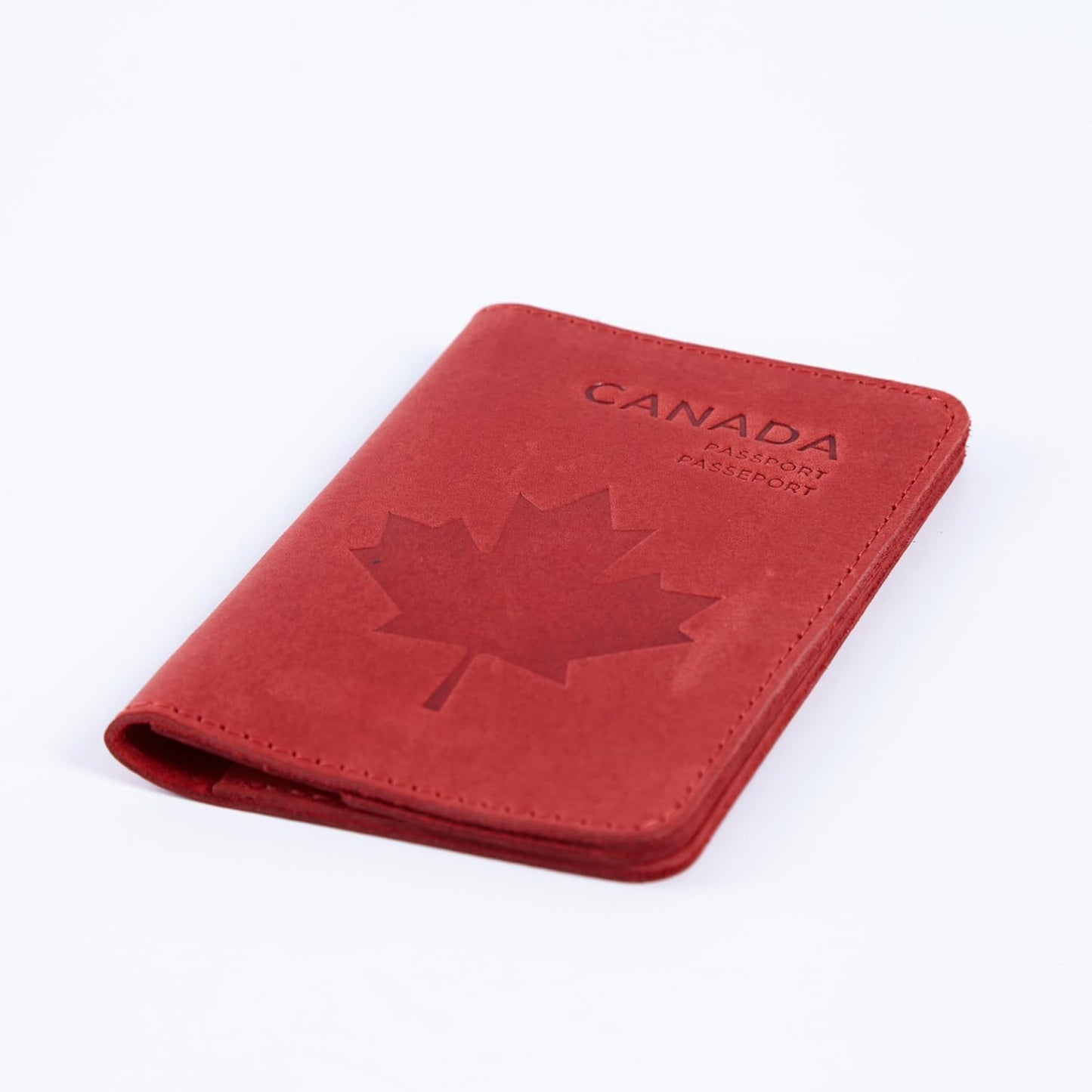 INCARNE Passport Cover - Travel Passport Wallet - Leather Passport Holder for Men Women Family with Card Slots & Note Compartmen - Sleeve Protector - Genuine Leather - Vintage Red
