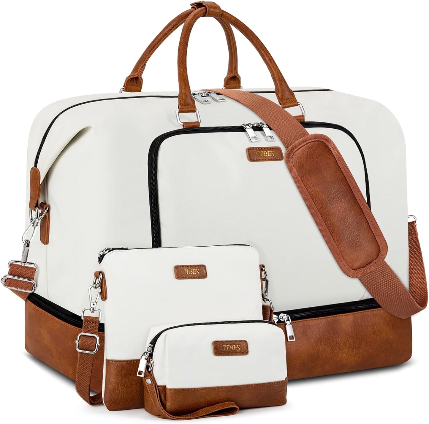 Travel Weekender Bag for Women, Overnight Bag with Shoe Compartment Oversized Travel Duffel Bag Carry On Tote 21"