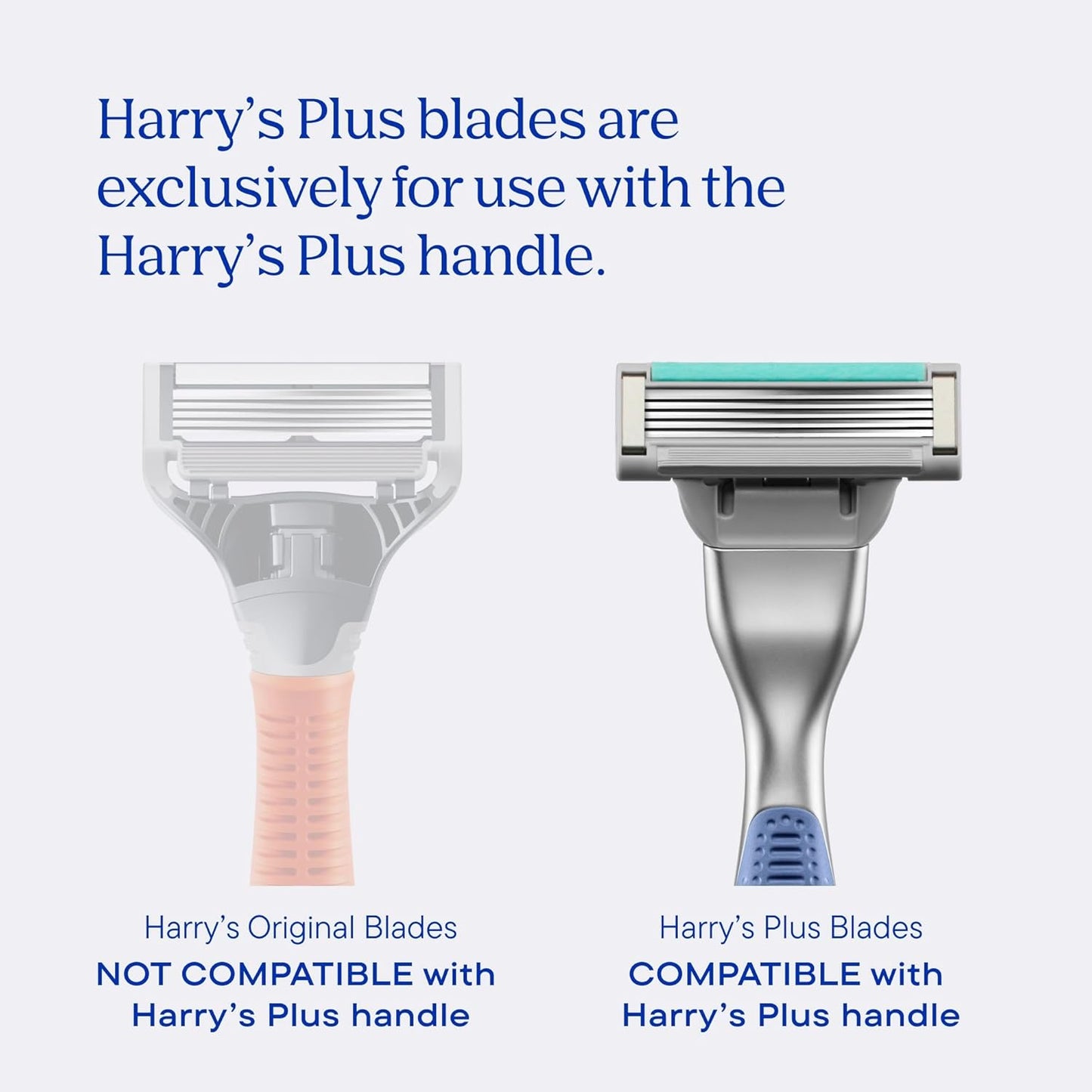 HARRY'S PLUS: Shaving Kit for Men - Premium Handle, Razor Blade Cartridge, 4 oz Foaming Shave Gel, and Travel Blade Cover - Advanced Pivoting System - Tide